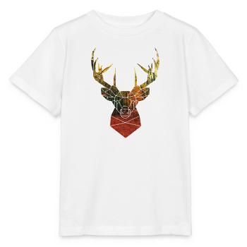 deer head in autumn - Stanley/Stella MINI CREATOR Kids’ T-Shirt - white - Front - Maike (125cm)