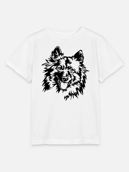 Wolfsspitz Kopf - Stanley/Stella Kinder T-Shirt MINI CREATOR - Weiß