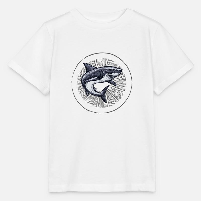 Dancing Shark - T-shirt bio MINI CREATOR Stanley/Stella Enfant - blanc