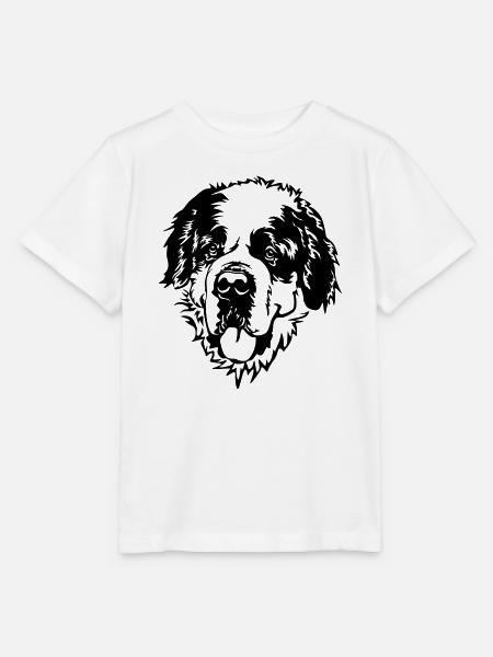 Bernhardiner Kopf - Stanley/Stella Kinder T-Shirt MINI CREATOR  - Weiß