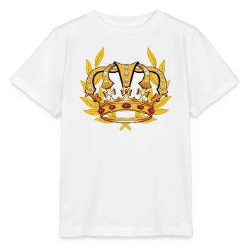 Krone König Majestät königlich Prinz - Stanley/Stella Kinder T-Shirt MINI CREATOR  - Weiß - Vorne - Maike (125cm)