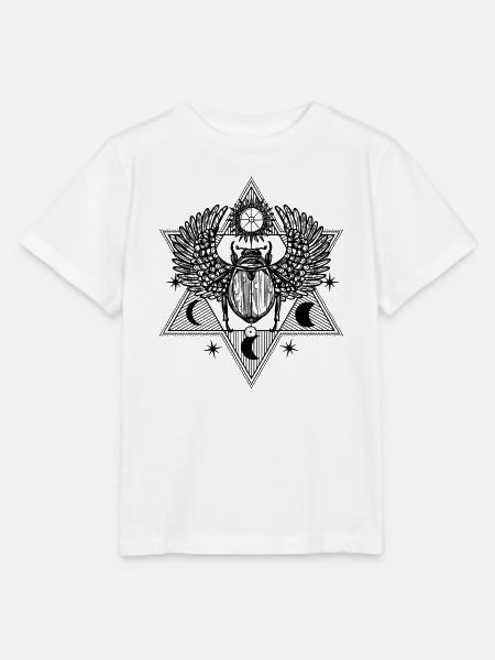 Mystischer Skarabäus Symbol Design - Stanley/Stella Kinder T-Shirt MINI CREATOR - Weiß