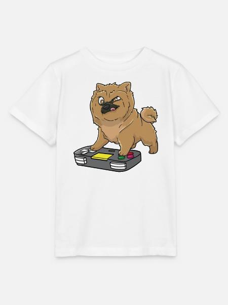Chow Chow Gamepad Kawaii - Stanley/Stella Kinder T-Shirt MINI CREATOR  - Weiß