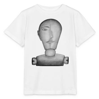 Mannequin dessiné - T-shirt bio MINI CREATOR Stanley/Stella Enfant - blanc - Devant - Maike (125cm)