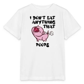 Pig Vegan Statement - Stanley/Stella MINI CREATOR Kids’ T-Shirt - white - Front - Maike (125cm)