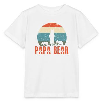 Papa bear - Stanley/Stella Kinder T-Shirt MINI CREATOR  - Weiß - Vorne - Maike (125cm)