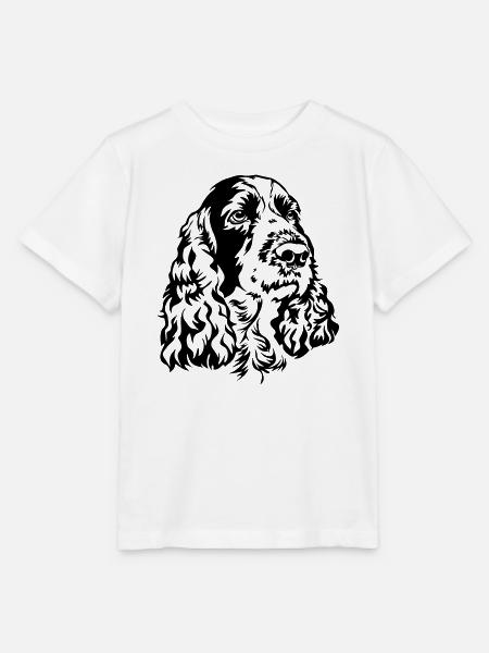 Englischer Springer Spaniel Kopf - Stanley/Stella Kinder T-Shirt MINI CREATOR - Weiß