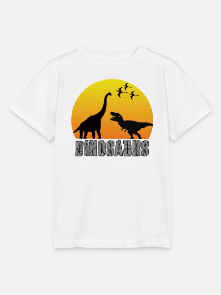 Dinosaurier - Stanley/Stella Kinder T-Shirt MINI CREATOR  - Weiß