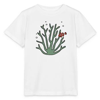 Corail poisson anémone - T-shirt bio MINI CREATOR Stanley/Stella Enfant - blanc - Devant - Maike (125cm)