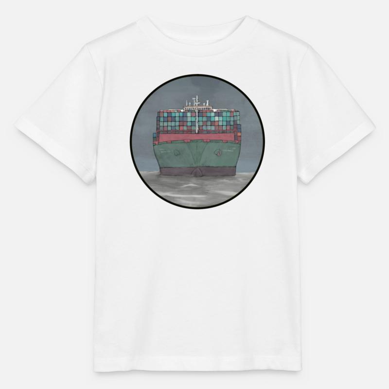 Containerschiff - Stanley/Stella Kinder T-Shirt MINI CREATOR  - Weiß