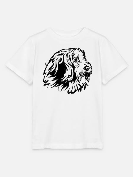 Bearded Collie Kopf - Stanley/Stella Kinder T-Shirt MINI CREATOR  - Weiß