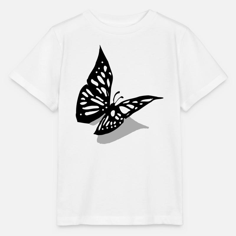 Papillon 3D - T-shirt bio MINI CREATOR Stanley/Stella Enfant - blanc