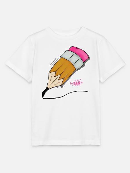 Buntstift Doodle Stil - Stanley/Stella Kinder T-Shirt MINI CREATOR  - Weiß