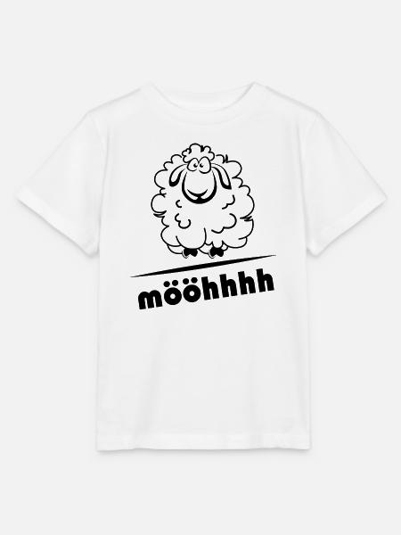 Schaf Schafe comic cartoon Tiere Logo icon Symbol - Stanley/Stella Kinder T-Shirt MINI CREATOR  - Weiß
