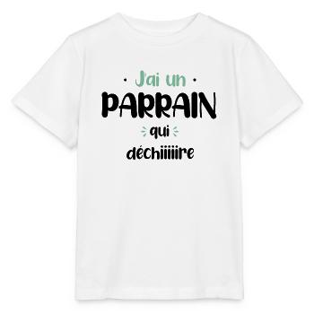 J'ai un parrain qui déchire - T-shirt bio MINI CREATOR Stanley/Stella Enfant - blanc - Devant - Maike (125cm)