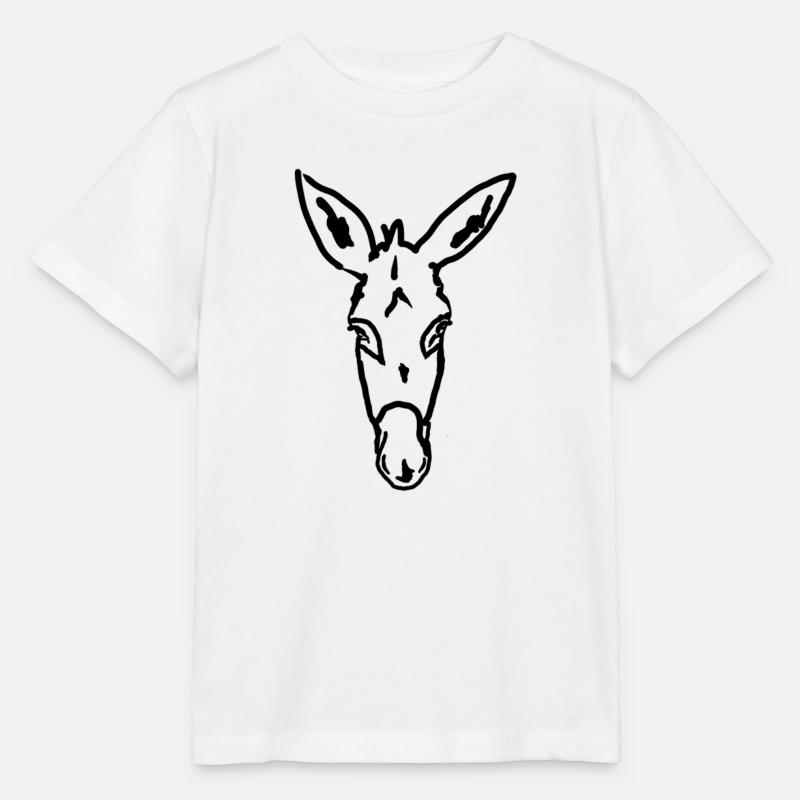 Esel Âne Donkey - T-shirt bio MINI CREATOR Stanley/Stella Enfant - blanc
