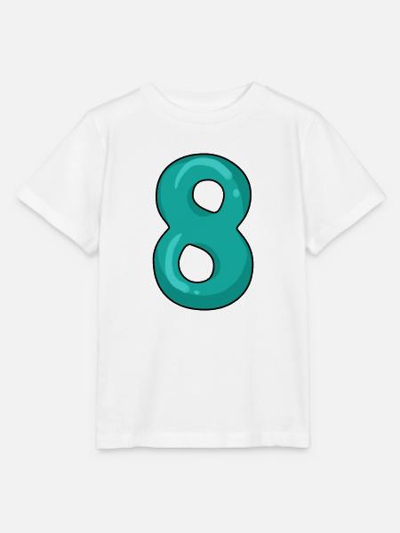 8 - Acht - Ziffer 8 - Stanley/Stella Kinder T-Shirt MINI CREATOR - Weiß
