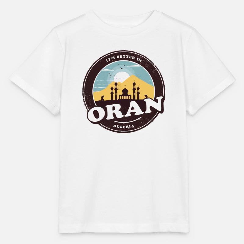 Conception de la mosquée Oran Algérie - T-shirt bio MINI CREATOR Stanley/Stella Enfant - blanc