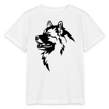 Tête de Wolfsspitz - T-shirt bio MINI CREATOR Stanley/Stella Enfant - blanc - Devant - Maike (125cm)