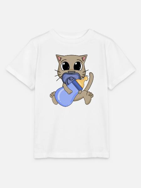 Baby Junge Katze - Stanley/Stella Kinder T-Shirt MINI CREATOR  - Weiß