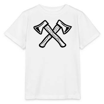 Gekreuzte Äxte, Axes - Stanley/Stella Kinder T-Shirt MINI CREATOR  - Weiß - Vorne - Maike (125cm)