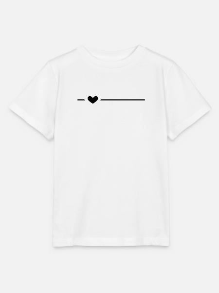Linie Herz Schwarz - Stanley/Stella Kinder T-Shirt MINI CREATOR - Weiß
