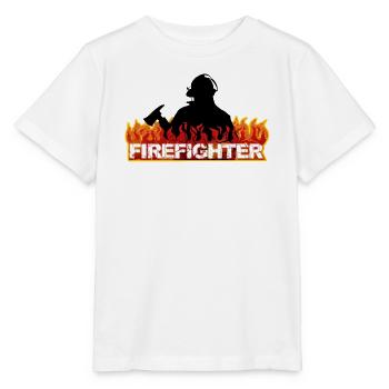 Firefighter - courage and passion - Stanley/Stella MINI CREATOR Kids’ T-Shirt - white - Front - Maike (125cm)