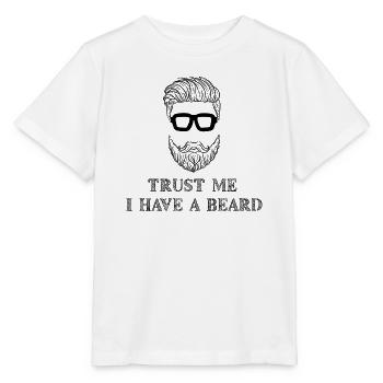 Beard Wearer Beard Statement Moustache Humoristique - T-shirt bio MINI CREATOR Stanley/Stella Enfant - blanc - Devant - Maike (125cm)