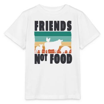 Tierschutz Veganer Vegetarisch Friends not Food - Stanley/Stella Kinder T-Shirt MINI CREATOR  - Weiß - Vorne - Maike (125cm)