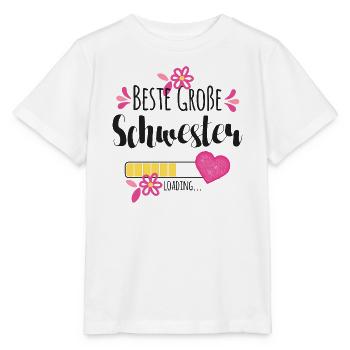 Beste Große Schwester Loading - Stanley/Stella Kinder T-Shirt MINI CREATOR  - Weiß - Vorne - Maike (125cm)