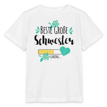 Beste Große Schwester Loading - Stanley/Stella Kinder T-Shirt MINI CREATOR  - Weiß - Vorne - Maike (125cm)