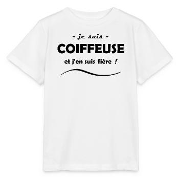je suis coiffeuse - T-shirt bio MINI CREATOR Stanley/Stella Enfant - blanc - Devant - Maike (125cm)