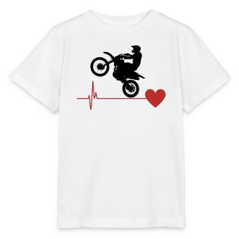 Motocross Passion - Stanley/Stella Kinder T-Shirt MINI CREATOR  - Weiß - Vorne - Maike (125cm)