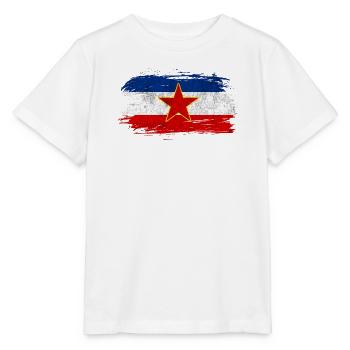 Drapeau vintage de la Yougoslavie - T-shirt bio MINI CREATOR Stanley/Stella Enfant - blanc - Devant - Maike (125cm)