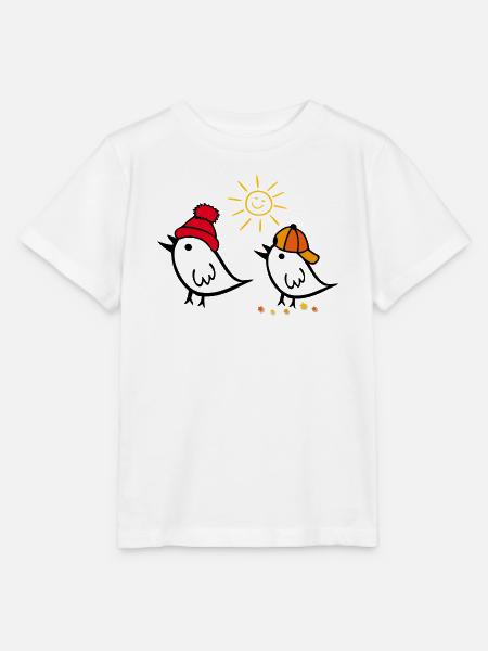 Frühling, Sonne, Spatz - Stanley/Stella Kinder T-Shirt MINI CREATOR  - Weiß