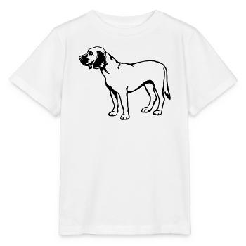 Chien de sueur hanovrien - T-shirt bio MINI CREATOR Stanley/Stella Enfant - blanc - Devant - Maike (125cm)