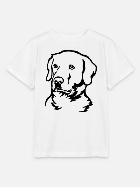 Labrador Kopf - Stanley/Stella Kinder T-Shirt MINI CREATOR - Weiß