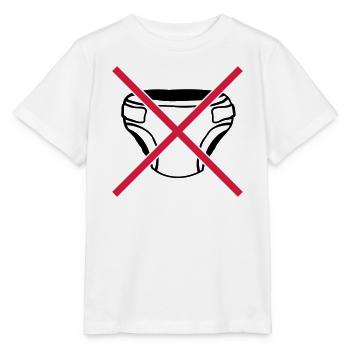 Schild Keine Windel - Stanley/Stella Kinder T-Shirt MINI CREATOR  - Weiß - Vorne - Maike (125cm)