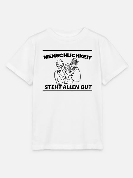Menschlichkeit Pazifist Frieden Liebe Statement - Stanley/Stella Kinder T-Shirt MINI CREATOR  - Weiß