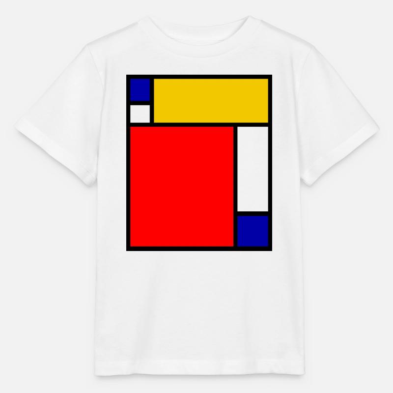 Mondrian 4 - T-shirt bio MINI CREATOR Stanley/Stella Enfant - blanc