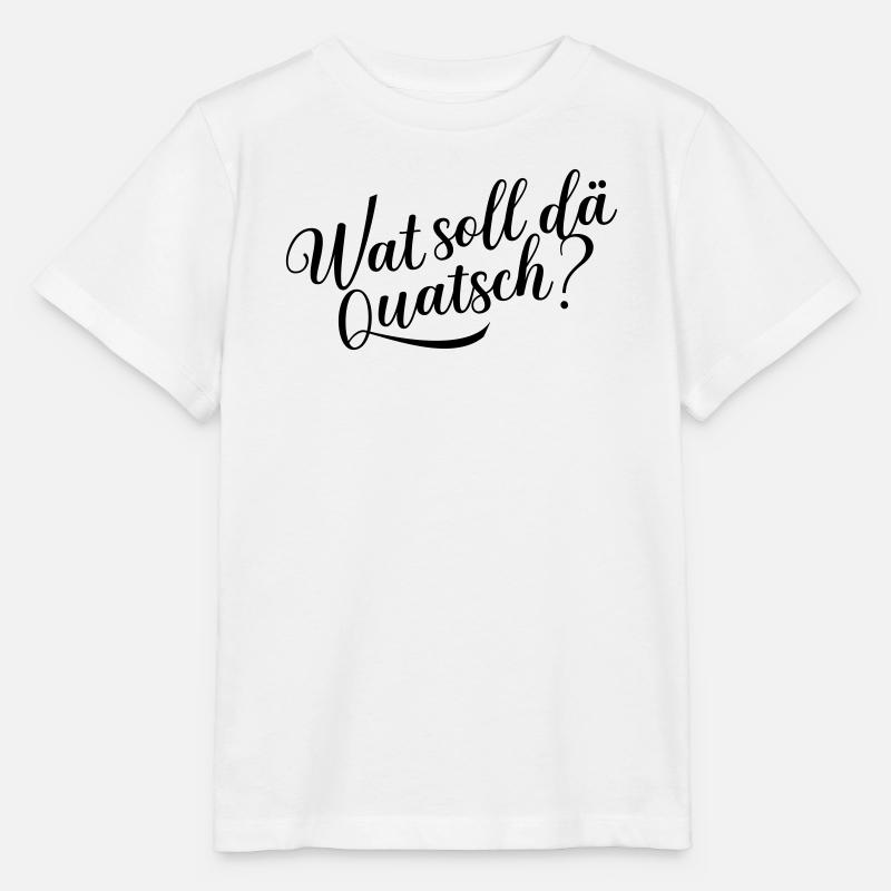 Wat soll dä Quatsch? - Stanley/Stella Kinder T-Shirt MINI CREATOR  - Weiß