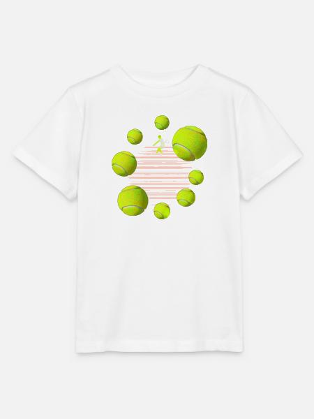 Tennisball - Stanley/Stella Kinder T-Shirt MINI CREATOR - Weiß