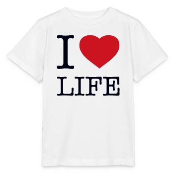 I LOVE LIFE - Stanley/Stella Kinder T-Shirt MINI CREATOR  - Weiß - Vorne - Maike (125cm)