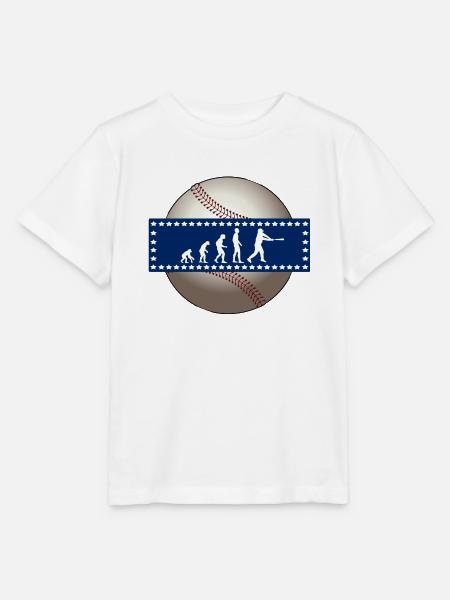 EVOLUTION BASEBALL SPORT USA GESCHENK - Stanley/Stella Kinder T-Shirt MINI CREATOR - Weiß