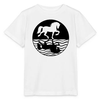 Ross Pferede Isländer Pferdeliebe Islandpferde - Stanley/Stella Kinder T-Shirt MINI CREATOR  - Weiß - Vorne - Maike (125cm)