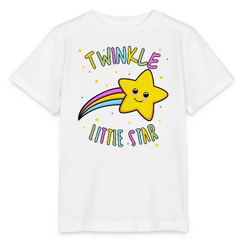 Funkelnder kleiner Stern Regenbogen - Stanley/Stella Kinder T-Shirt MINI CREATOR  - Weiß - Vorne - Maike (125cm)