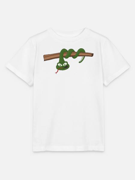 Eine Schlange hängt - Stanley/Stella Kinder T-Shirt MINI CREATOR - Weiß