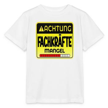 FACHKRÄFTE MANGEL SPRÜCHE - Stanley/Stella Kinder T-Shirt MINI CREATOR  - Weiß - Vorne - Maike (125cm)