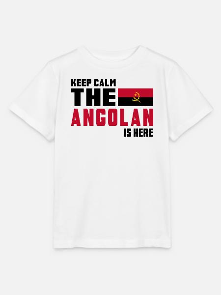 Keep Calm Angola Flaggen Design - Stanley/Stella Kinder T-Shirt MINI CREATOR - Weiß