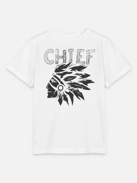 chief Häuptling Symbol Federn Logo icon Indianer - Stanley/Stella Kinder T-Shirt MINI CREATOR - Weiß